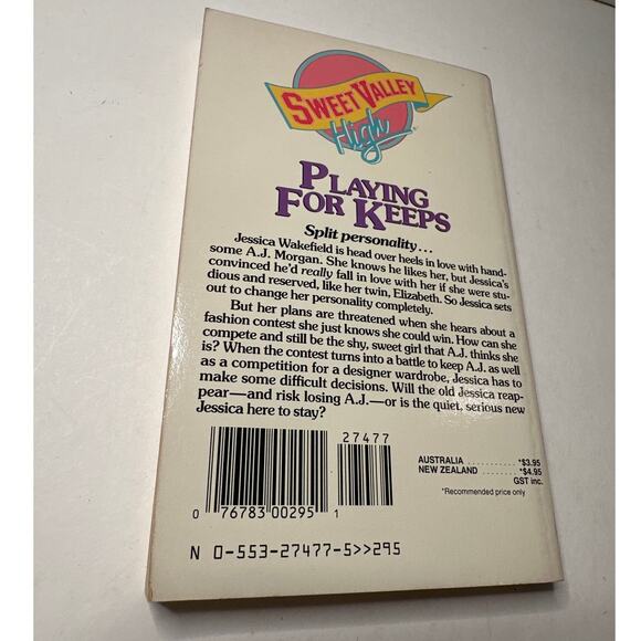 Sweet Valley High 1ST Edition First Print Book #49 Playing For Keeps VTG 1980's - Picture 2 of 10